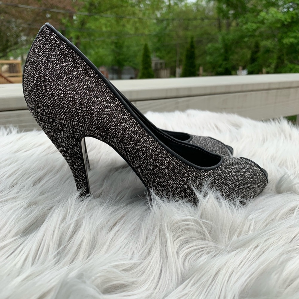 Gianni Bini Black Silver Heels